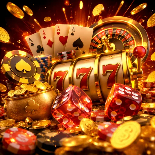 Bateria de slots com brilho dourado no 7ppp